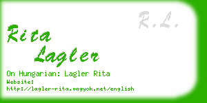 rita lagler business card